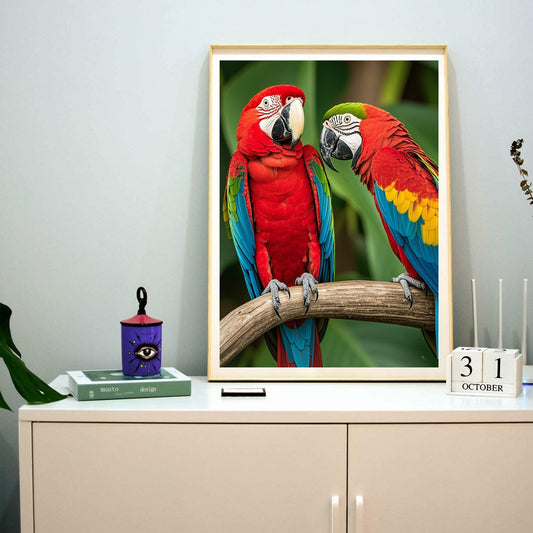 Xiyuekissu Diamond Art Kit Parrot Macaws 5D Paint by Numbers Adults