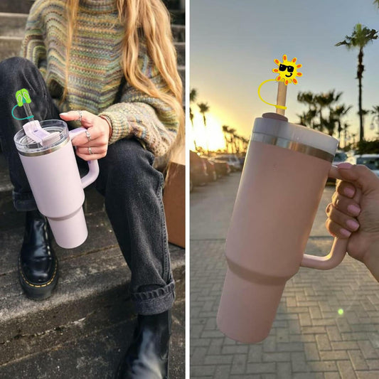 5Pcs Silicone Straw Cap Covers for Stanley Cup 30oz 40oz Reusable Tips