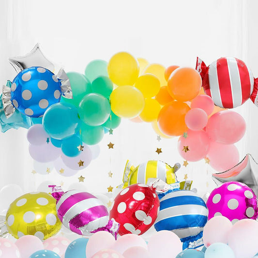 Deermon Candy Bar Mylar Foil Balloons 8 Pack Colorful Party Decor
