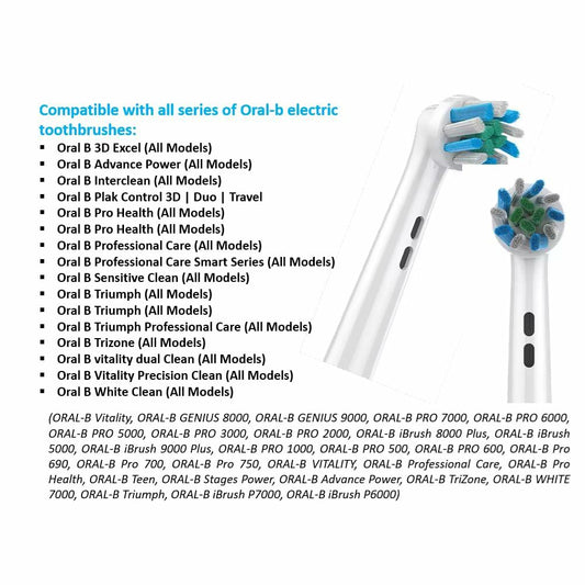 Toothbrush Replacement Heads 8-Pack Plaque Blast Twisted Bristle Oral B