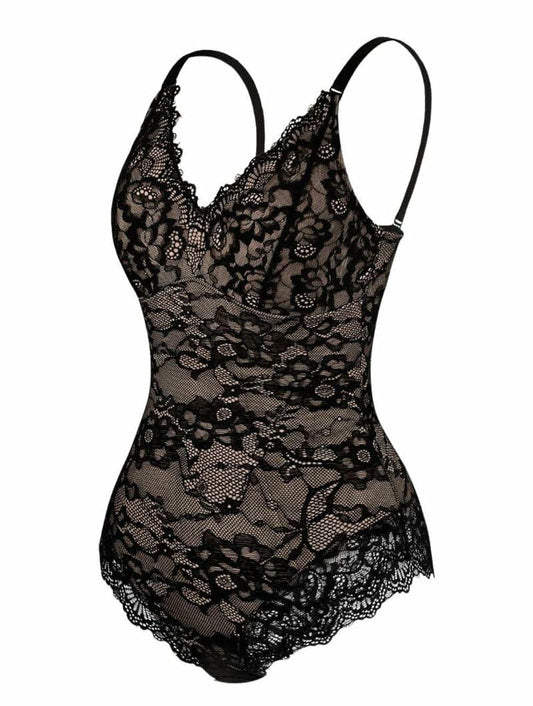 HeyShape Shapewear Laced Bodysuit - Black XL