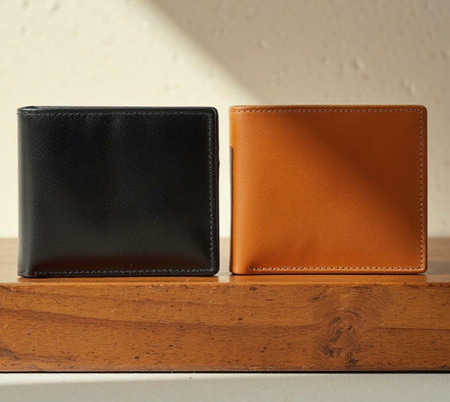 O'Hare Bags Men’s Bifold Wallet Genuine Leather RFID Flip ID Tan Slim