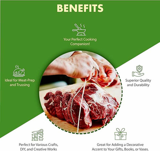 Regency Wraps Cotton Butchers Twine for Cooking, 200 ft, 2 Pack