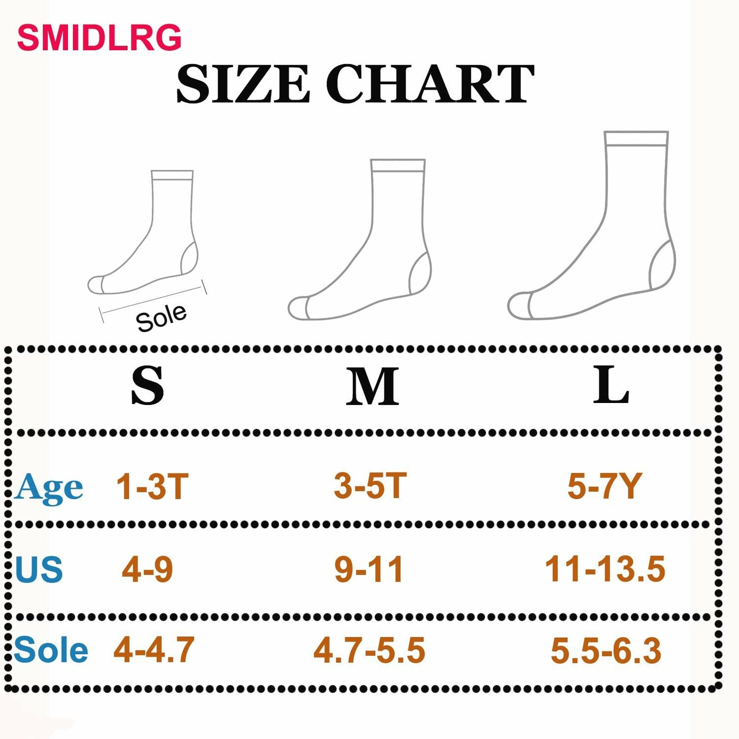 SMIDLRG Toddler Grip Socks With Non-Slip Soles Boys Girls 6 Pairs