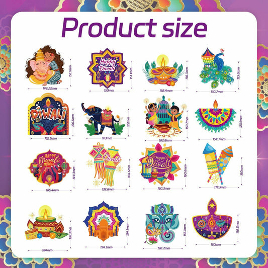 HOWAF 32pcs Diwali Table Decorations Centerpiece Sticks Photo Booth Props