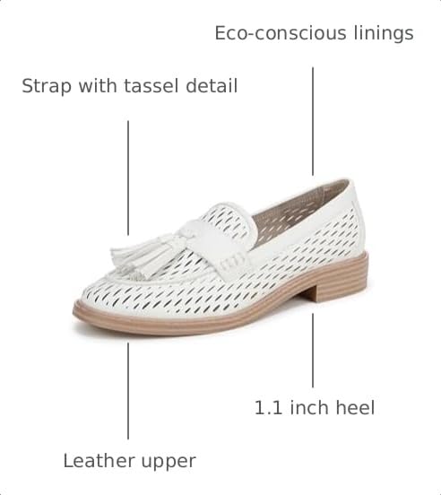 Franco Sarto Womens Carolyn Low Loafer White Cage 8.5 W