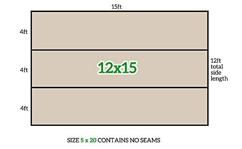 GREEN LIFESTYLE Canvas Drop Cloth 12x15 ft Heavy Duty Reusable Painters Tarp