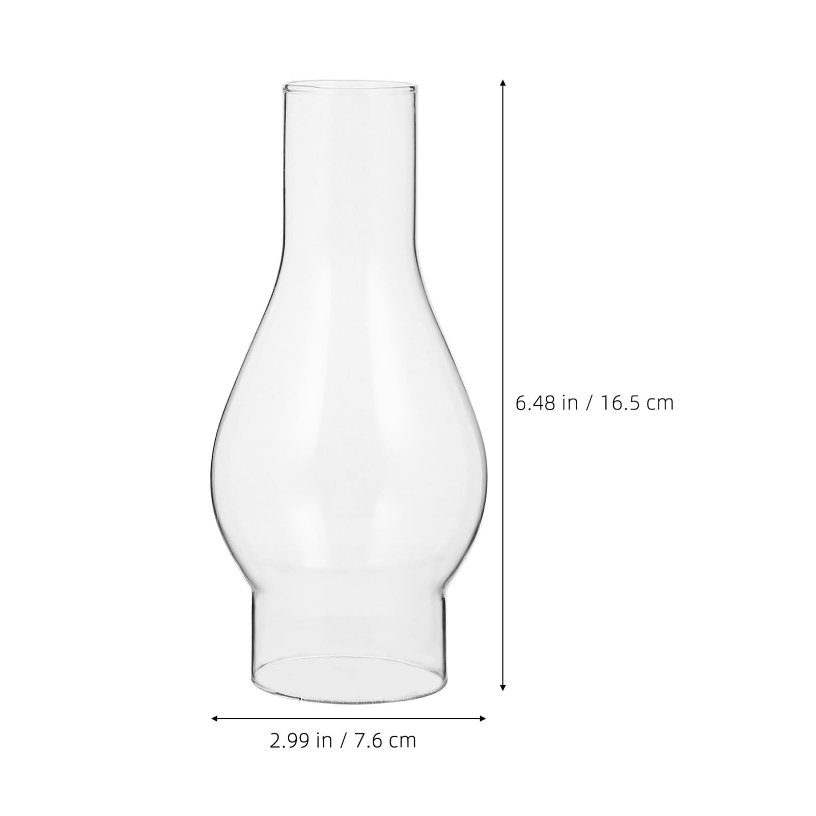 SEWACC Oil Lamp Chimney Clear Glass Replacement Hurricane Cover Transparent