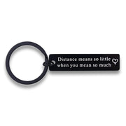 yaozeio Long Distance Relationship Keychain Gift for Couples Black Unisex