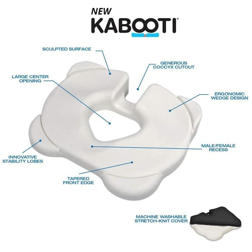 Contour Kabooti Coccyx Foam Seat Cushion Blue Ergonomic Orthopedic