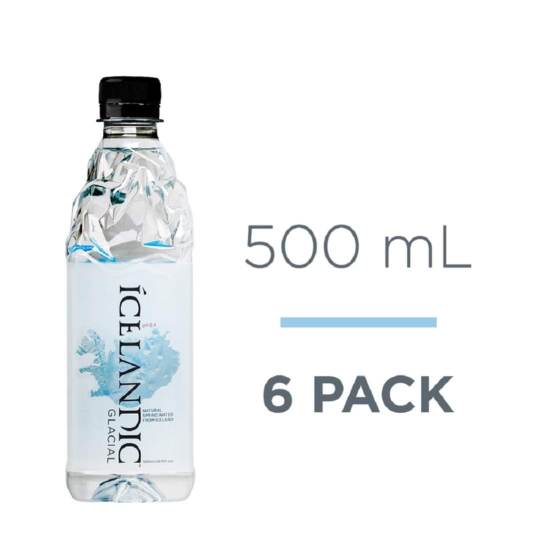 BestBy09/27 Icelandic Glacial Natural Spring Alkaline Water 500ml 6 Pack