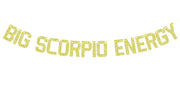 Zatain Big Scorpio Energy Banner Gold Horoscope Astrology Party Decor