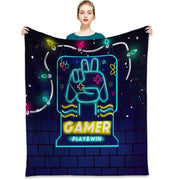 Textattr20 Flannel Gaming Throw Blanket Soft Fleece 50x60 Inches Mt-01