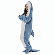 XXLOG Shark Blanket Hoodie Onesie Adults,Wearable Shark Sleeping Bag, Soft Cozy
