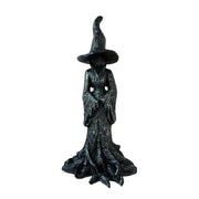 Gothic Halloween Witch Statue Vintage Magician Dark Fantasy Collectible 20cm