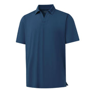 M MAELREG Mens Golf Polo Shirt Dry Fit V Neck Moisture Wicking Blue