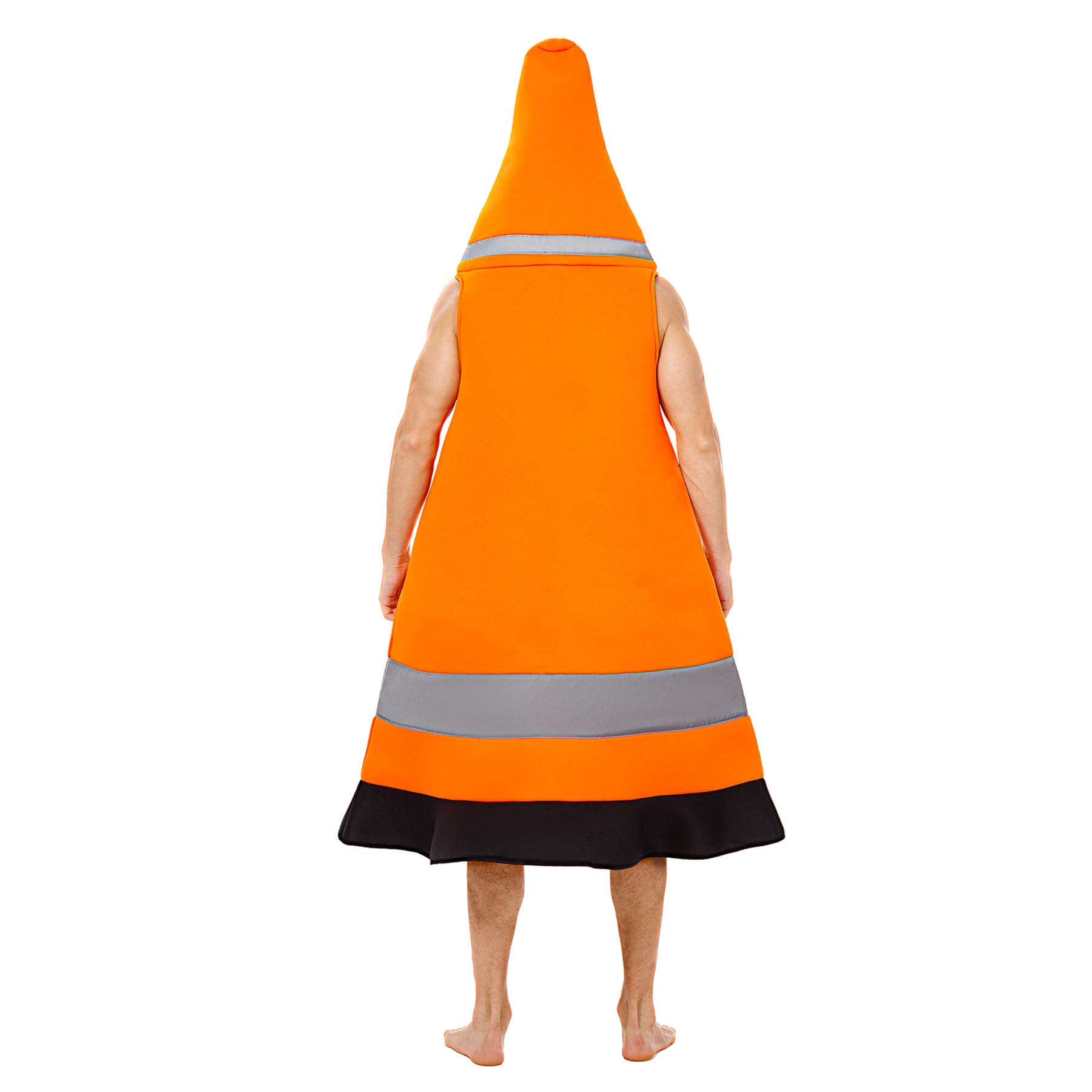 MISS FANTASY Traffic Cone Costume Adult Full Body Yellow Standard Size