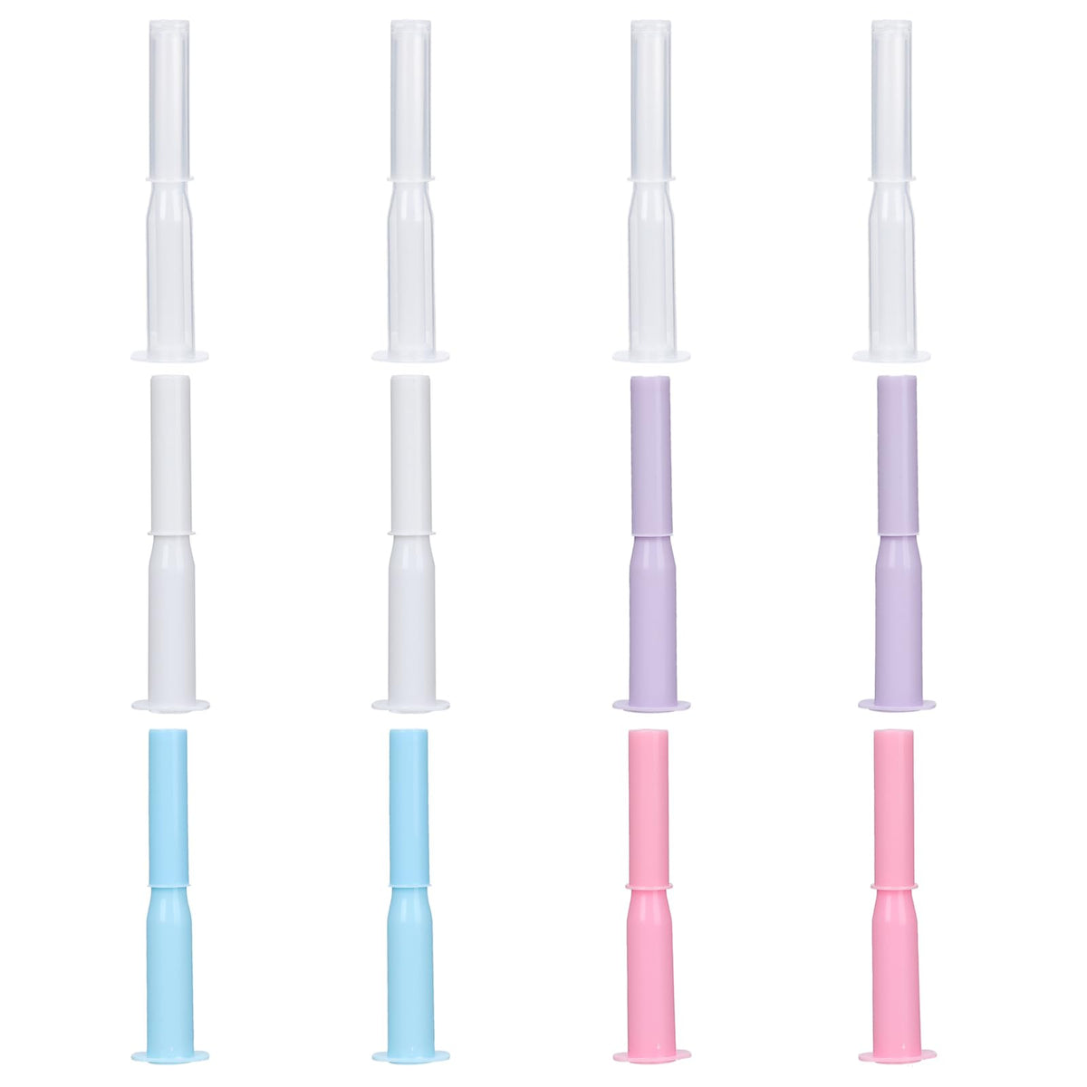 SISUYUEE 3g Disposable Vaginal Cream Applicators, Universal Empty Round Tube for Gynecological Gel, Liquid, Cream, Capsule Powder, 12pcs