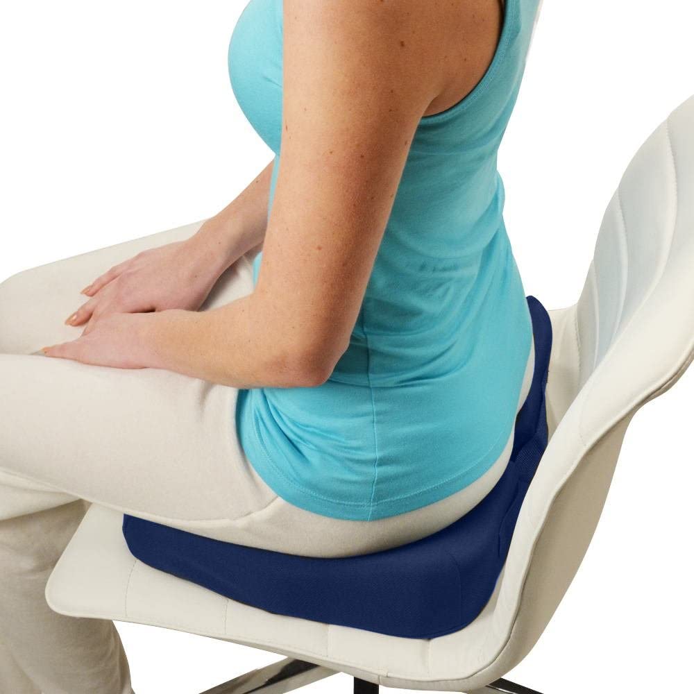 Contour Kabooti Coccyx Foam Seat Cushion Blue Ergonomic Orthopedic