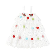 Noubeau Toddler Baby Girl Christmas Dress Star Sequin Layered Green Tutu Dresses