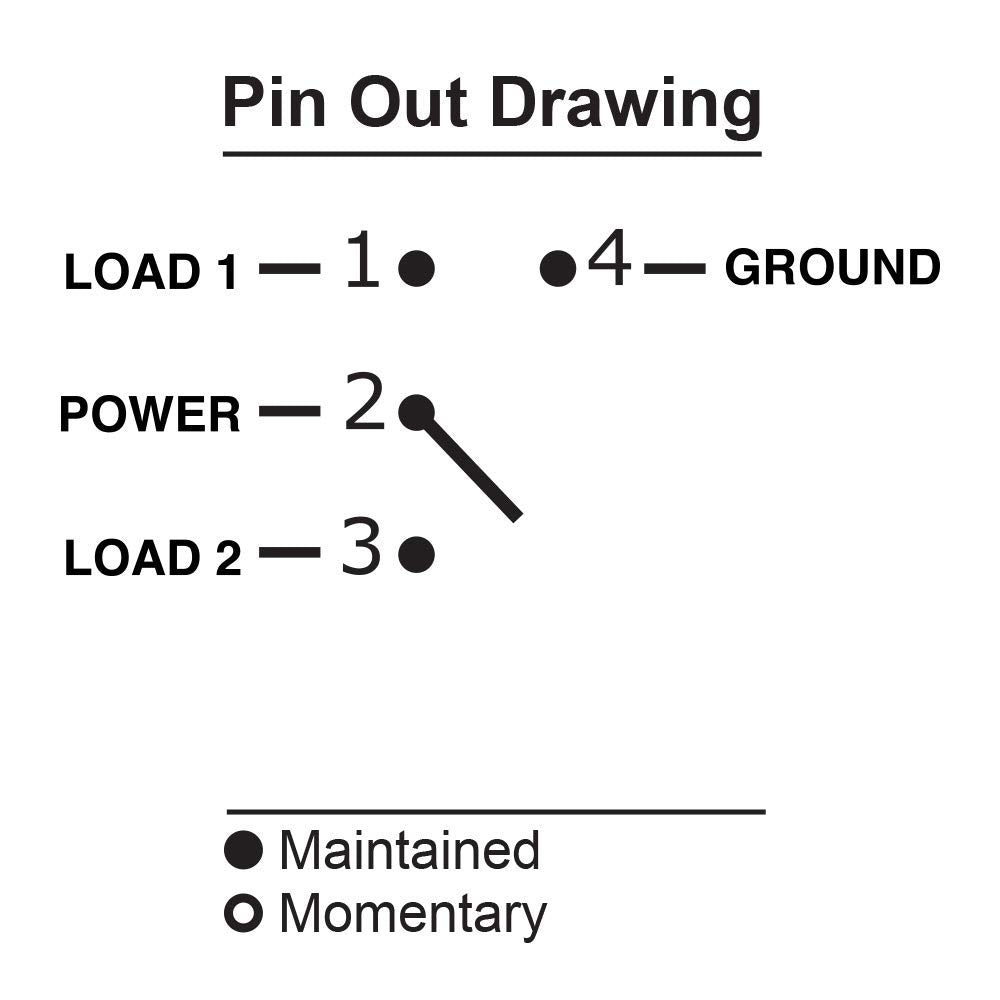 BEP 1001715 SPDT Rocker Switch On/Off/On Two LEDs 12V/24V Marine
