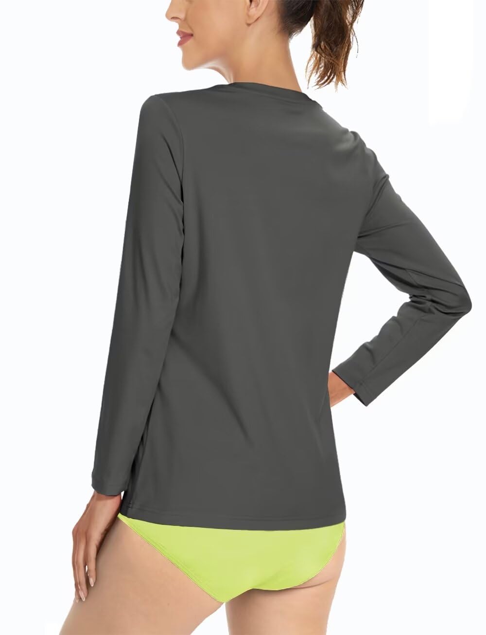 Boladeci Women's Black Long-Sleeve UPF 50+ Rash Guard Shirt, 2XL