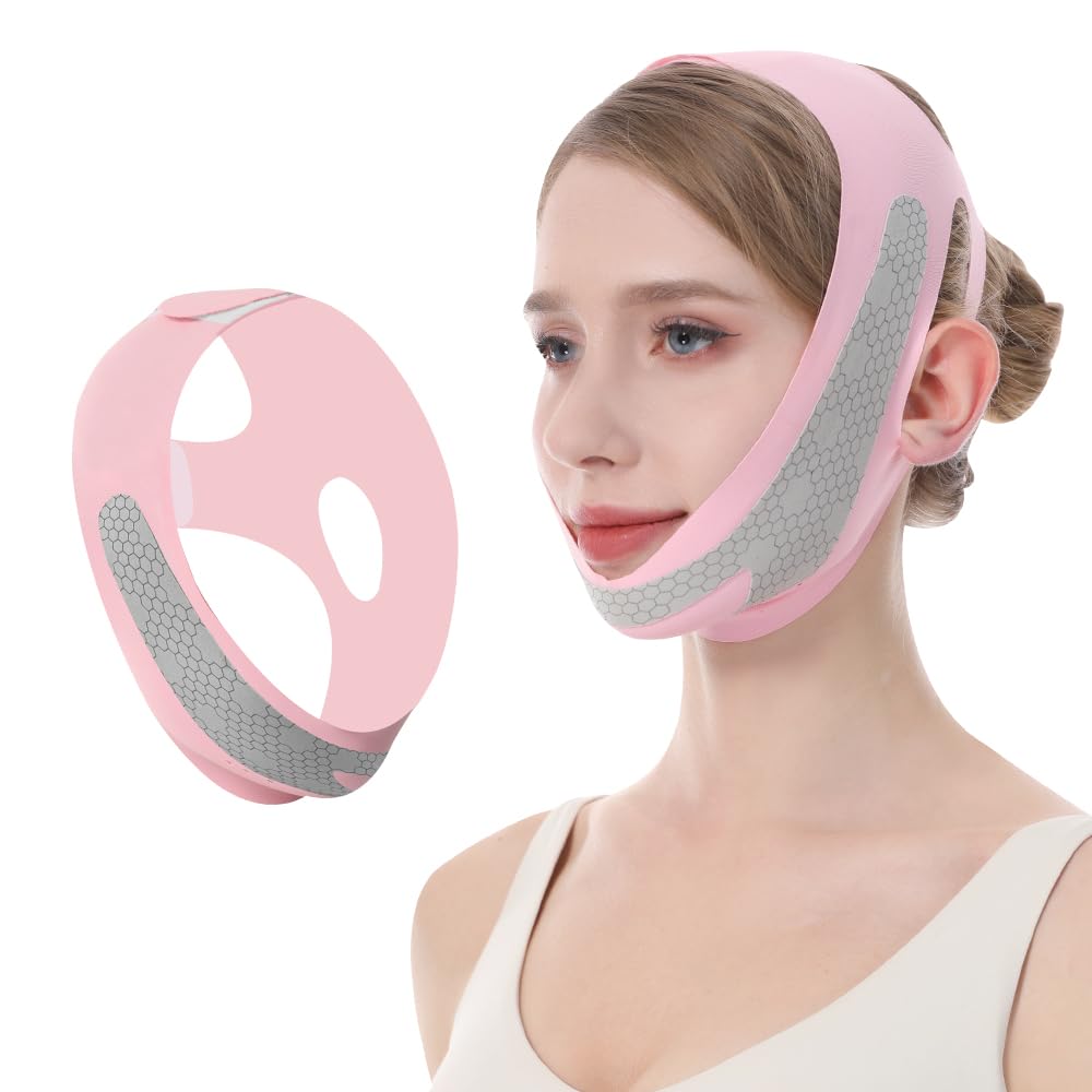CGYISOL Graphene V Line Lifting Mask Adjustable Double Chin Reducer Pink