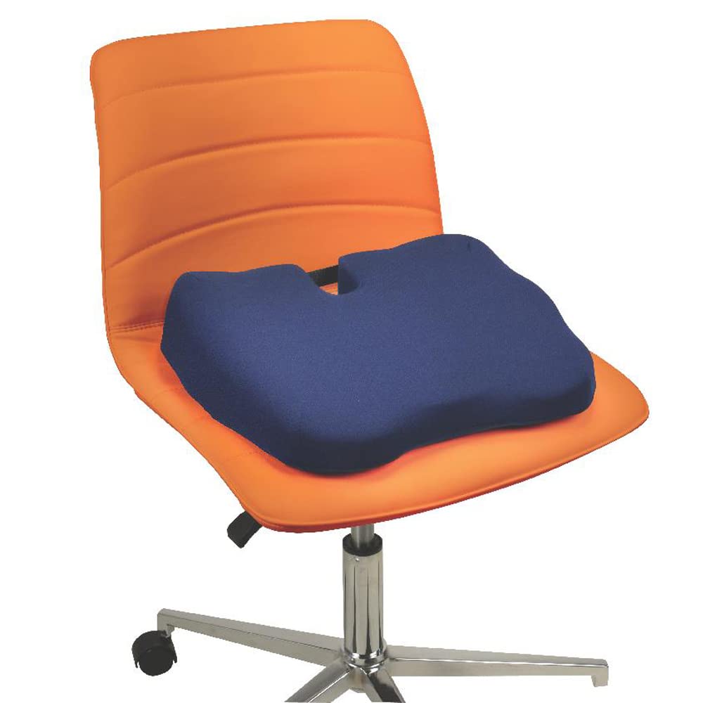 Contour Kabooti Coccyx Foam Seat Cushion Blue Ergonomic Orthopedic
