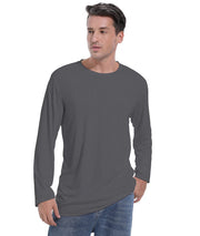 Dri-Tek Big&Tall Long Sleeve Moisture Wicking Athletic T-Shirt Iron Grey Size LT