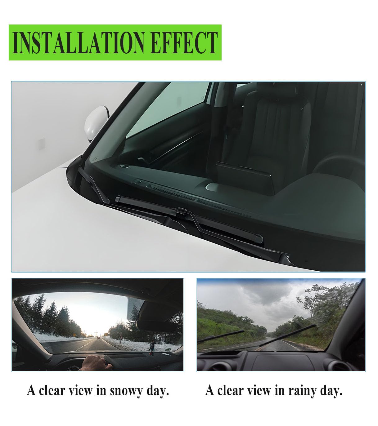 YJWKJZ Wiper Blades Set 26"+22"+16" for Honda Odyssey 2005-2022 (3 pcs)