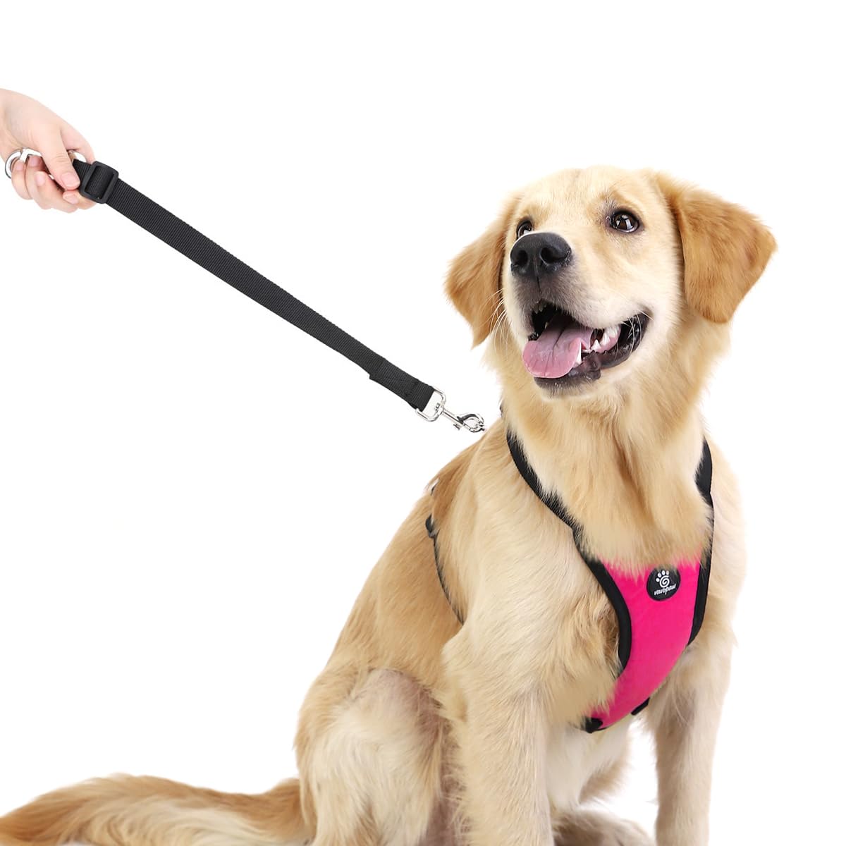 VavoPaw Dog Seat Belt Safety Vest Car Harness Adjustable Nylon S Magenta