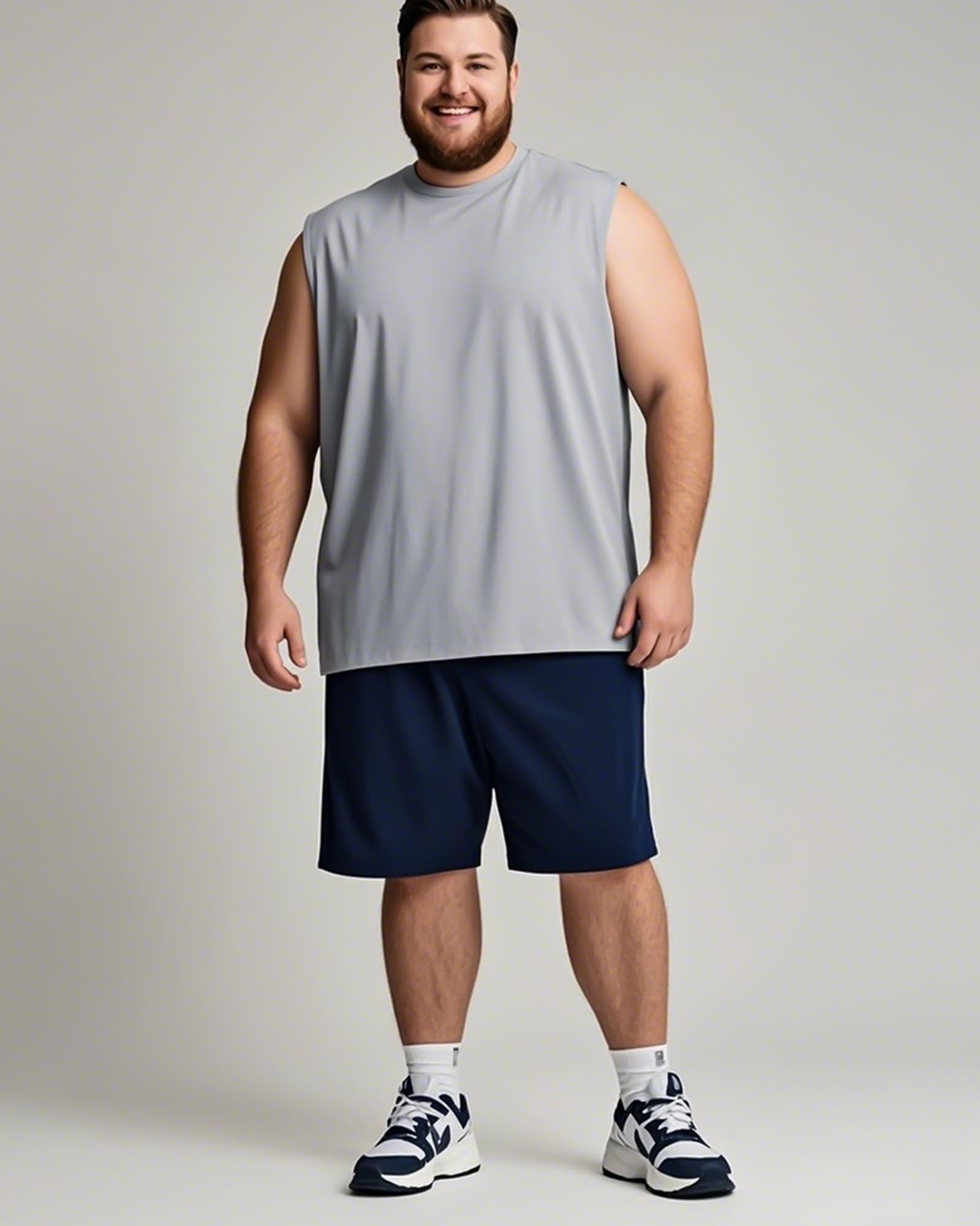 Taiyin 5 Pack Men's Big & Tall Quick Dry Athletic Gym Shorts Black Gray 4XL