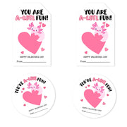 Valentine's Day Labels-You are A-Lotl Fun-20 Circles & 20 Rectangles Self-Adhesive Paper Stickers for Valentines Gifts Envelope Sealing Snack Stickers, Valentine's Day Supplies-04
