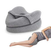 Generic Orthopedic Knee Pillow Memory Foam Side Sleepers Gray 1 Pack