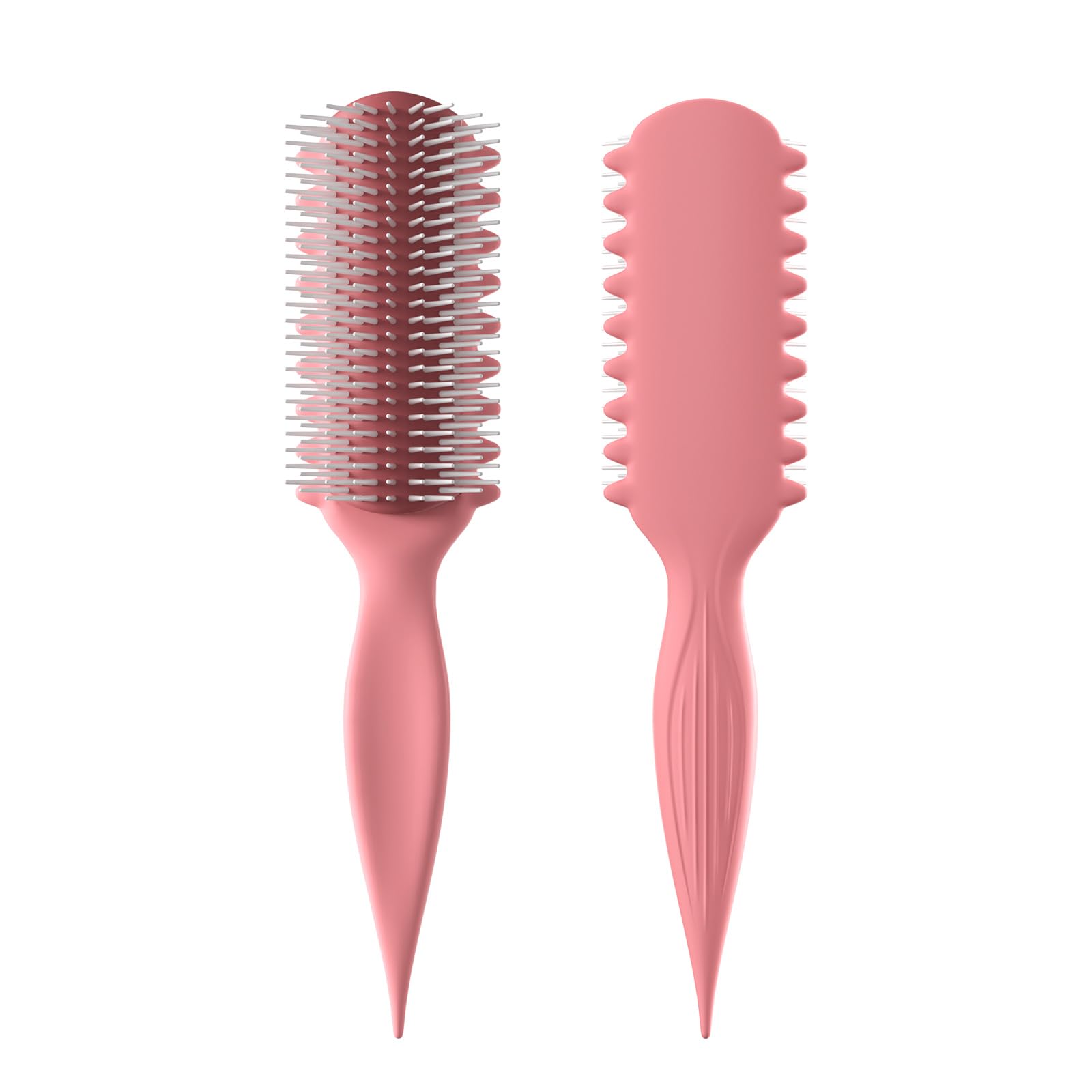 AM 8:00 Curly Hairbrush Curl Defining Voluming Styling Tool Pink