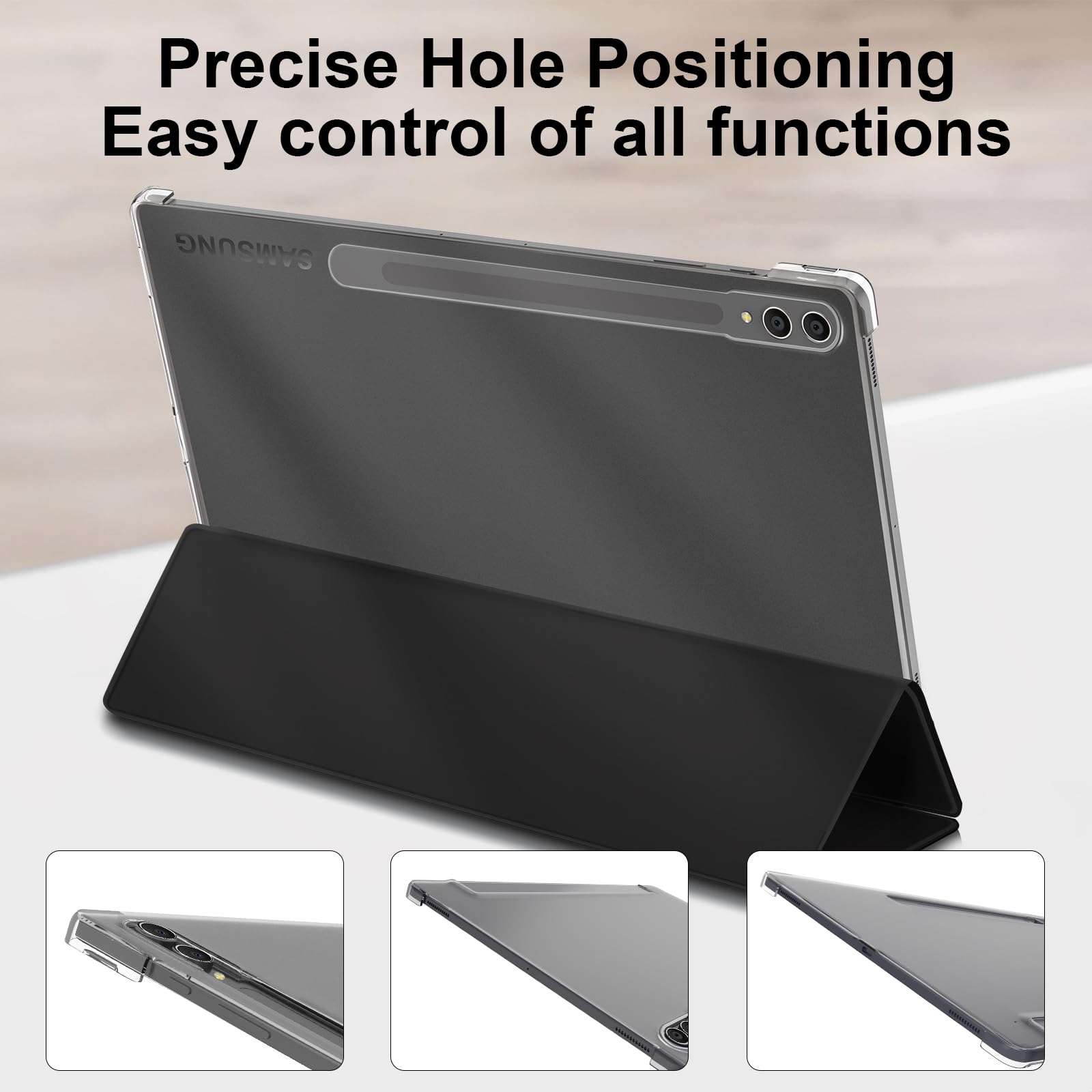 SSS·GRGB Case for 14.6" Samsung Galaxy Tab S10 Ultra S Pen Holder Black