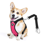 VavoPaw Dog Seat Belt Safety Vest Car Harness Adjustable Nylon S Magenta