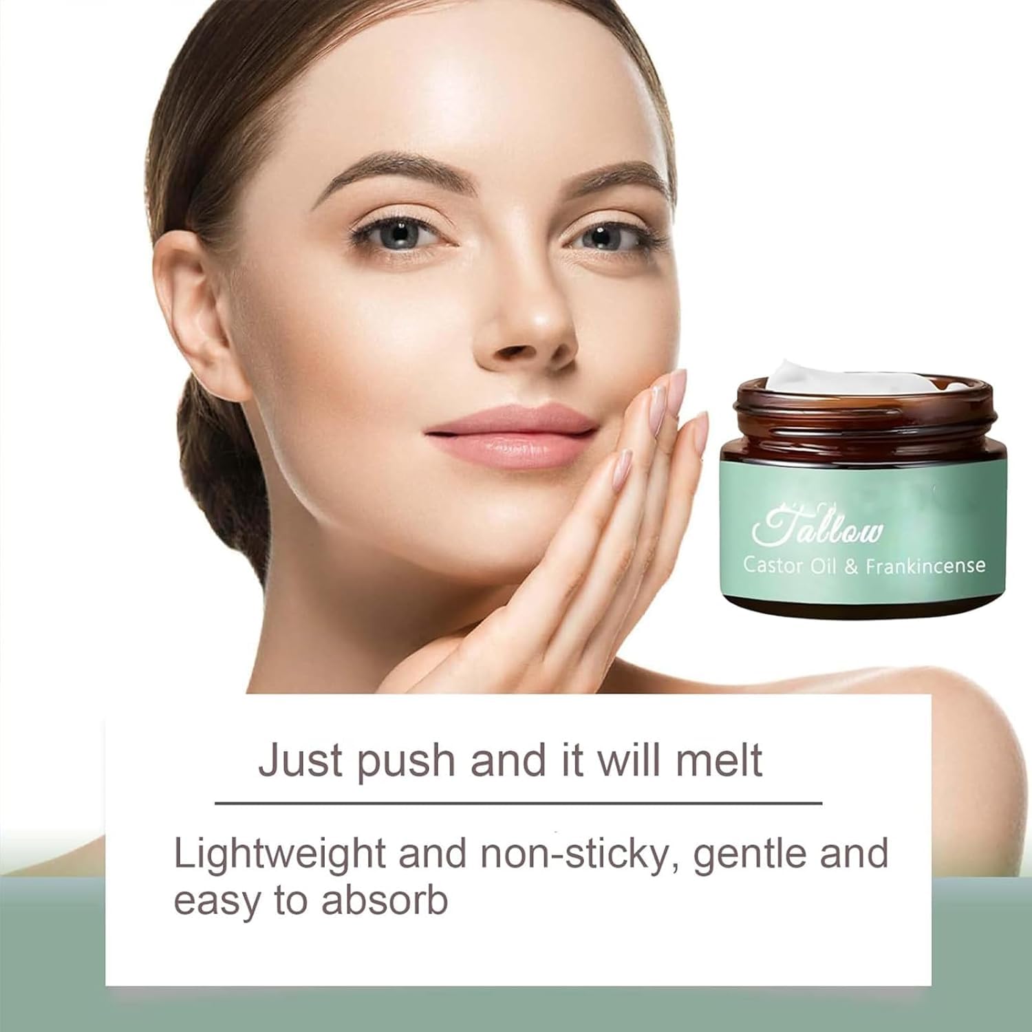 LUusmm Organic Grass-Fed Beef Tallow Moisturizer with Frankincense & Castor Oil