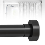 HTZON Adjustable Tension Shower Curtain Rod 34-43in Black Heavy Duty Iron