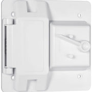 Hubbell Raco 2-Gang Weatherproof Cover Plastic Toggle GFCI White