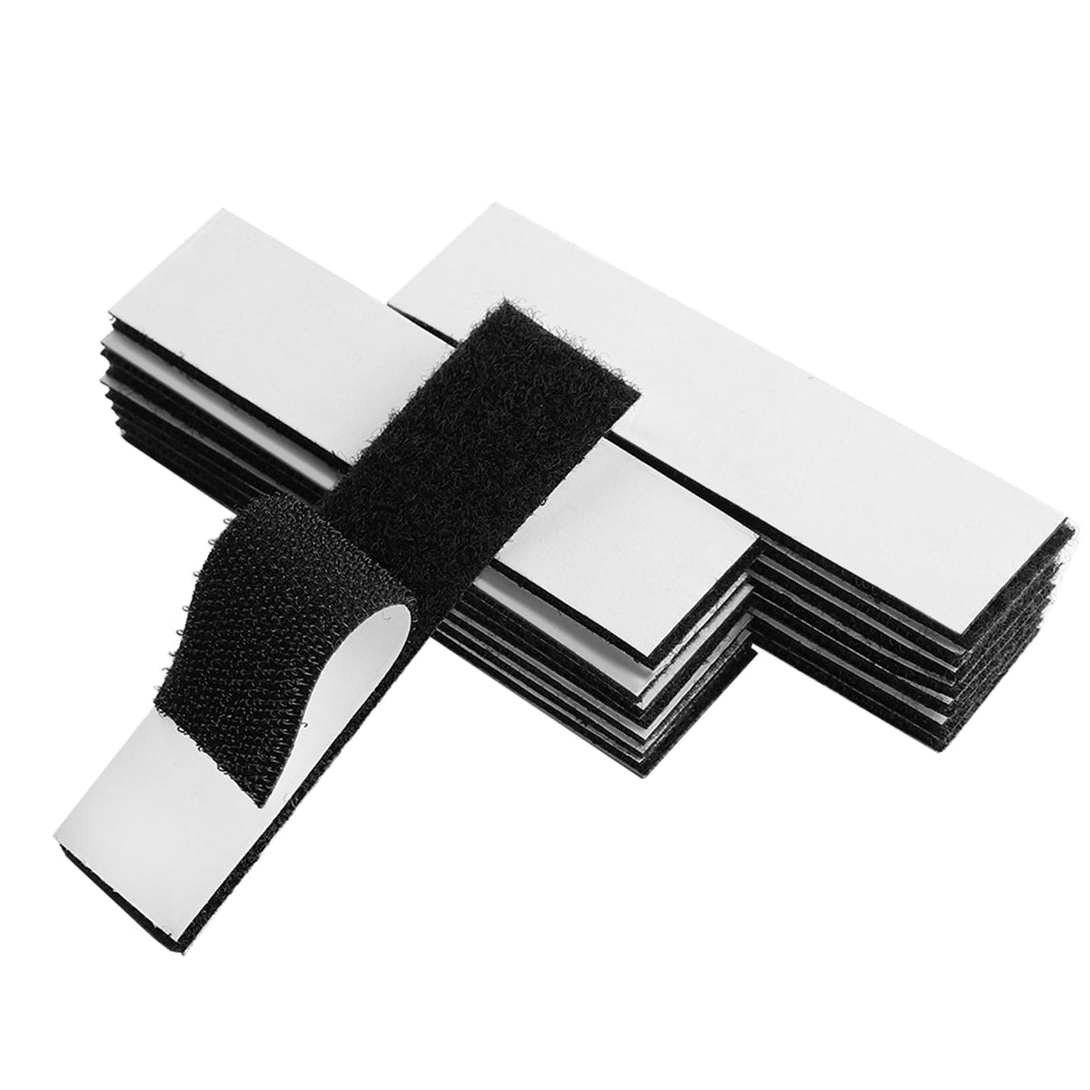Melsan 1 x 4 Inch Adhesive Hook and Loop Strips, 15 Sets