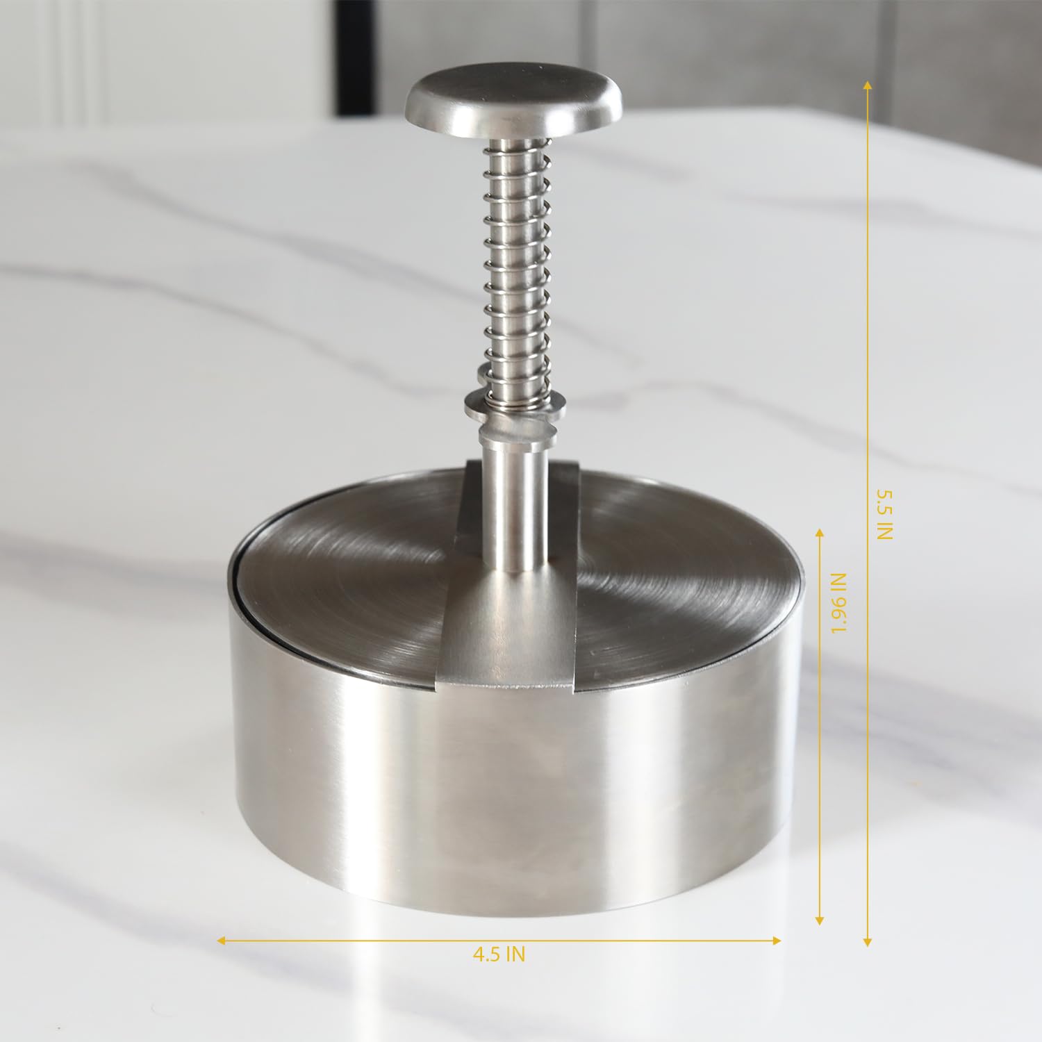 JEFBURCH Burger Press 304 Stainless Steel Patty Maker with 100 Papers