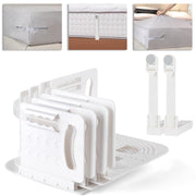 Moskiboly Upgraded Lock Bed Sheet Holders with Center Clips White Standard