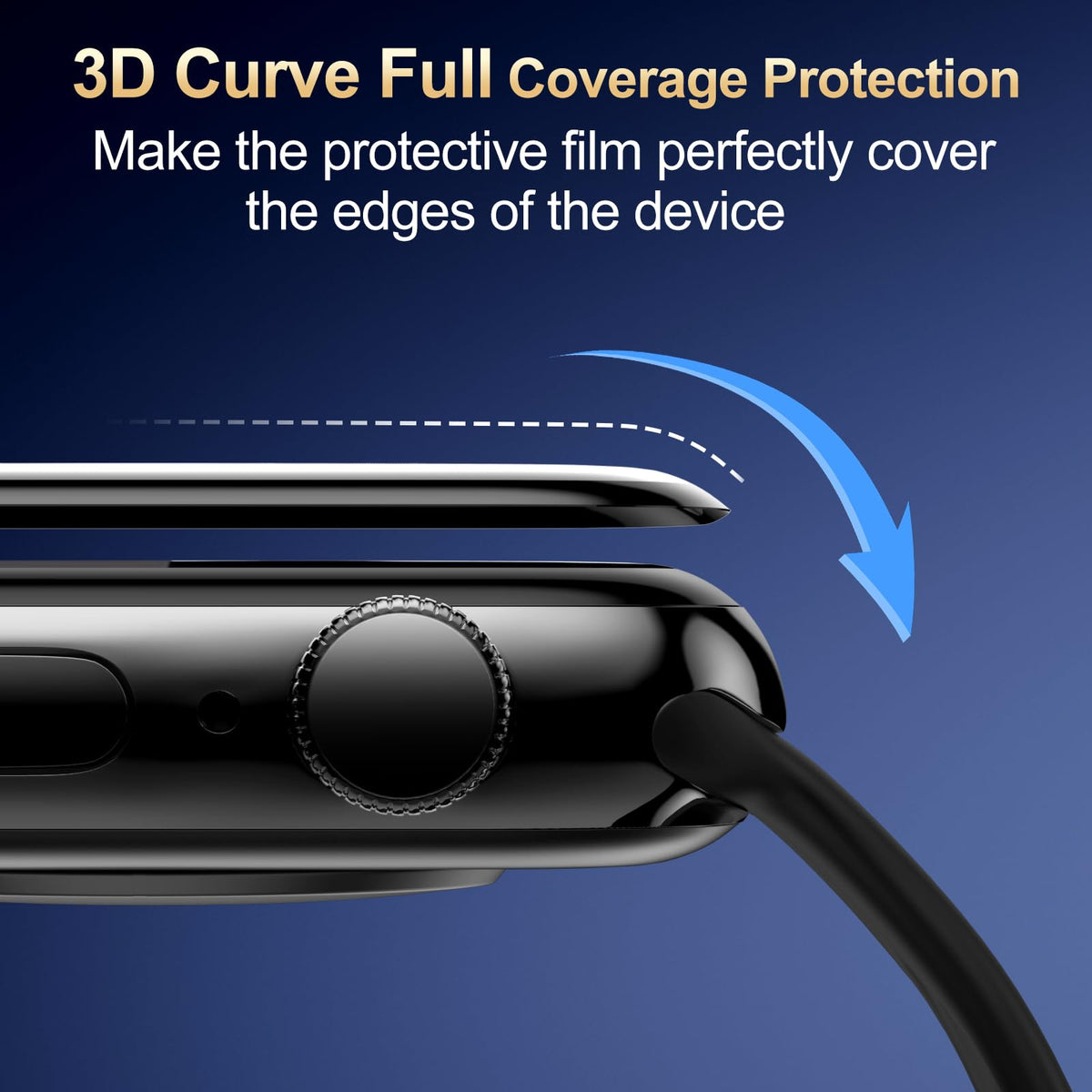 X-it for Apple Watch Series 7/8/9 45MM Screen Protector [Automatic Align Tech] Self-Healing,Flexible HD Transparent,Anti-Scratch,Bubble Free,Waterproof,Touch Sensitive [Non-Glass] 2 Packs