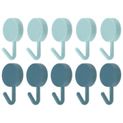 uxcell 10Pcs Stainless Steel Towel Hooks Light Blue Green Modern