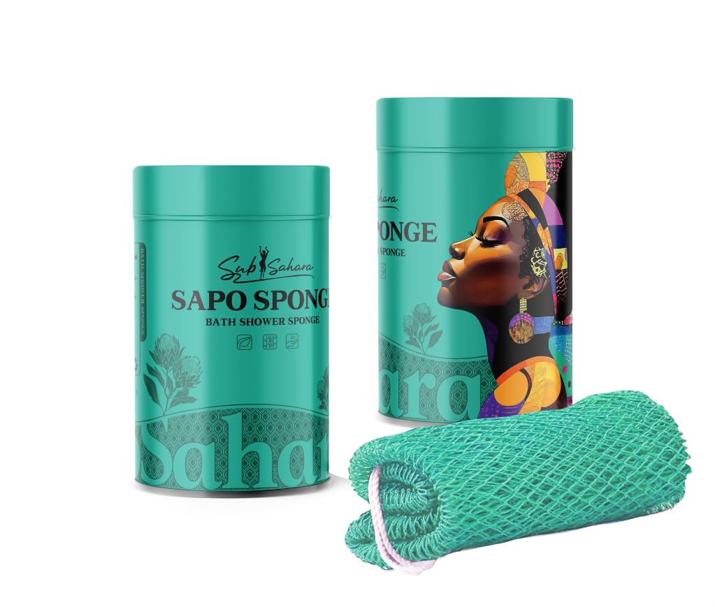 SubSahara African Net Sponge Exfoliating Bath Scrubber Mint Green 1 Pc