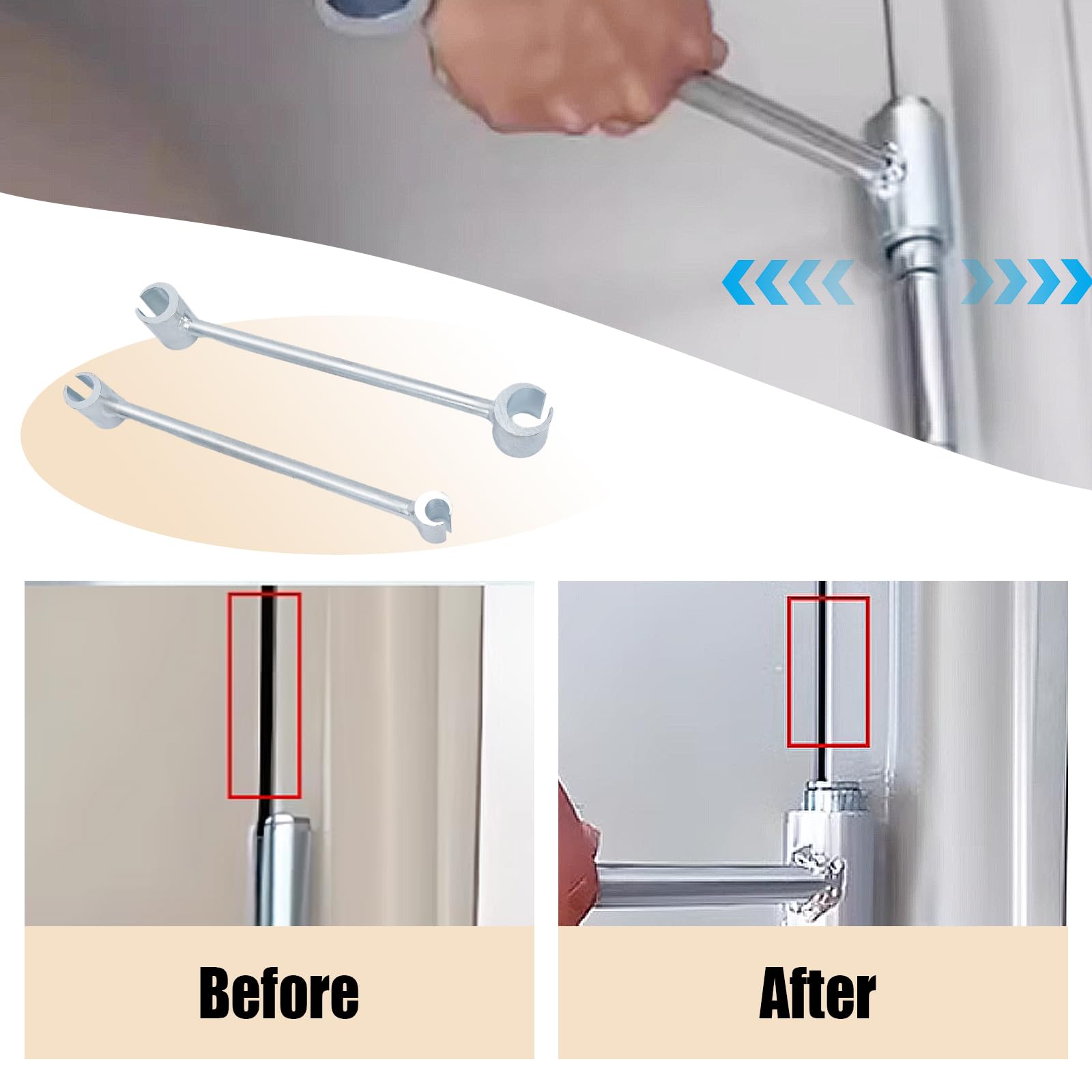 LENKEYREND Hinge Adjustment Tool 23-25mm Gap Silver Heavy Duty Repair 13in