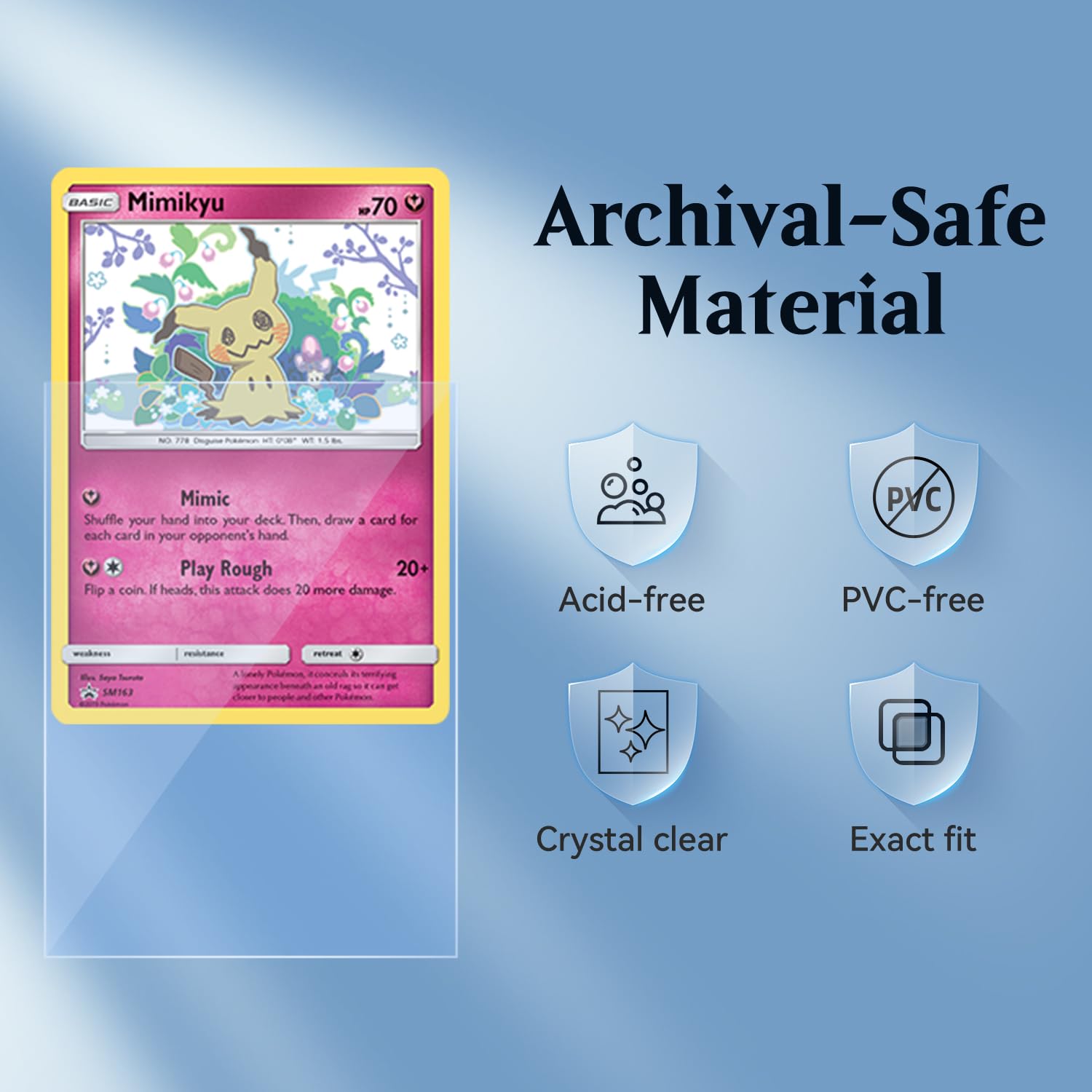 SEFOWG 1000 PCS Perfect Fit Inner Card Sleeves Clear Polypropylene PP