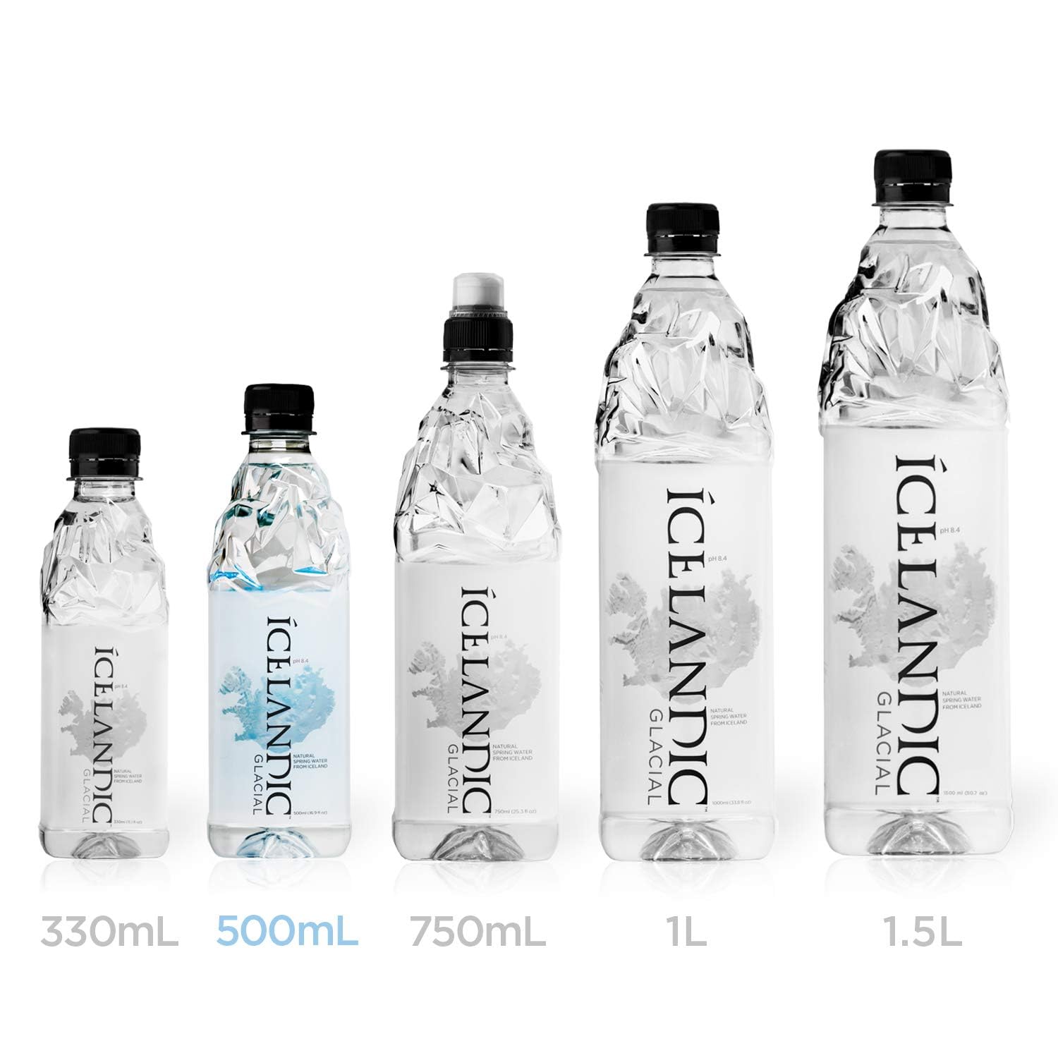 BestBy09/27 Icelandic Glacial Natural Spring Alkaline Water 500ml 6 Pack