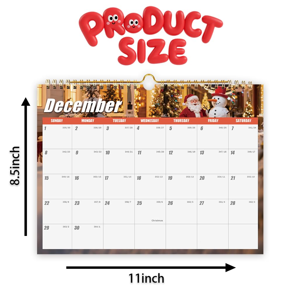 Zluiaza 250th Anniversary American Patriotic 2026 Spiral Wall Calendar Vintage